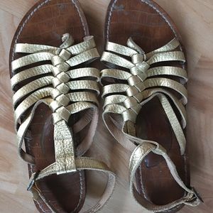 COPY - Gold Sam Edelman gladiator flats